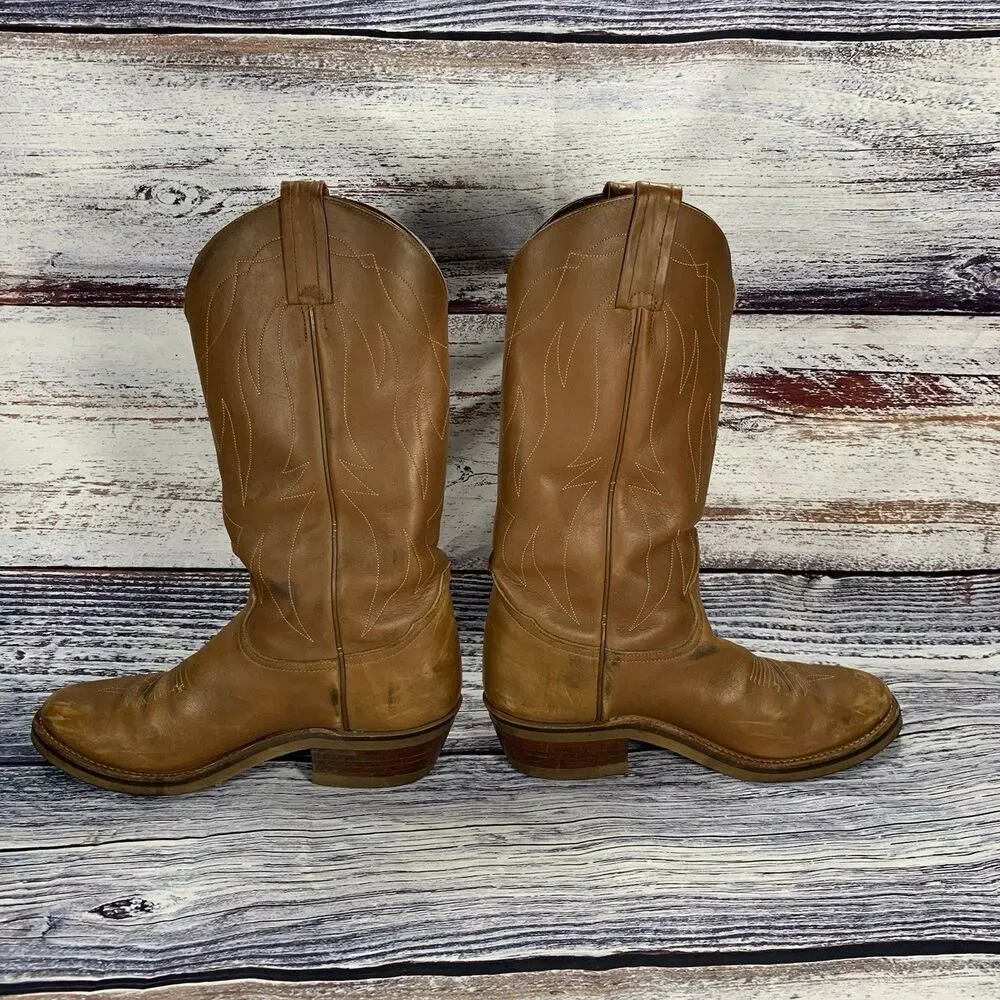 Tony Lama 4013 Brown Leather Western Cowboy Work Boots Men’s 7.5